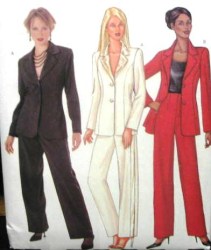 3275 EZ BUTTERICK UNLINED BUTTON JACKET, RAISED WAIST PANTS PATTERN 6-22 3 SIZES choice